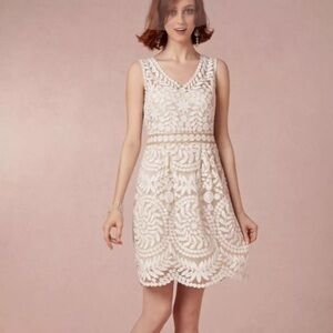 Yoana Baraachi - Anthropologie | Silk veiled beige dress | size 10